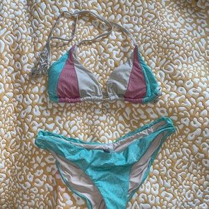 Everything But Water PQ Triangle Halter Bikini